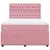 Produktbild 4 för Ramsäng med madrass rosa 140x190 cm sammet