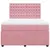Produktbild 4 för Ramsäng med madrass rosa 140x190 cm sammet