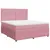 Produktbild 2 för Ramsäng med madrass rosa 180x200 cm sammet