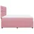 Produktbild 5 för Ramsäng med madrass rosa 180x200 cm sammet