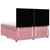 Produktbild 6 för Ramsäng med madrass rosa 200x200 cm sammet