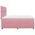 Produktbild 5 för Ramsäng med madrass rosa 200x200 cm sammet
