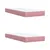Produktbild 10 för Ramsäng med madrass rosa 200x200 cm sammet