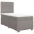 Produktbild 3 för Ramsäng med madrass taupe 80x200 cm tyg