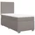 Produktbild 3 för Ramsäng med madrass taupe 90x190 cm tyg