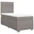 Produktbild 3 för Ramsäng med madrass taupe 90x200 cm tyg