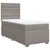 Produktbild 3 för Ramsäng med madrass taupe 90x200 cm tyg