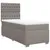 Produktbild 3 för Ramsäng med madrass taupe 100x200 cm tyg