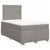 Produktbild 3 för Ramsäng med madrass taupe 120x200 cm tyg