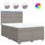Produktbild 2 för Ramsäng med madrass taupe 140x190 cm tyg