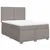 Produktbild 3 för Ramsäng med madrass taupe 160x200 cm tyg