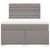 Produktbild 6 för Ramsäng med madrass taupe 160x200 cm tyg