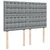 Produktbild 7 för Ramsäng med madrass ljusgrå 160x200 cm tyg