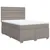Produktbild 3 för Ramsäng med madrass taupe 160x200 cm tyg