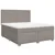 Produktbild 3 för Ramsäng med madrass taupe 180x200 cm tyg