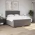 Produktbild 4 för Ramsäng med madrass taupe 180x200 cm tyg
