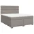 Produktbild 3 för Ramsäng med madrass taupe 180x200 cm tyg
