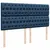 Produktbild 7 för Ramsäng med madrass blå 180x200 cm tyg