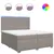 Produktbild 2 för Ramsäng med madrass taupe 200x200 cm tyg