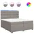 Produktbild 2 för Ramsäng med madrass taupe 200x200 cm tyg