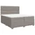 Produktbild 3 för Ramsäng med madrass taupe 200x200 cm tyg