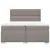 Produktbild 6 för Ramsäng med madrass taupe 200x200 cm tyg