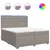 Produktbild 2 för Ramsäng med madrass taupe 200x200 cm tyg