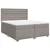 Produktbild 3 för Ramsäng med madrass taupe 200x200 cm tyg