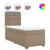 Produktbild 2 för Ramsäng med bäddmadrass cappuccino 80x200 cm konstläder