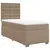 Produktbild 3 för Ramsäng med bäddmadrass cappuccino 80x200 cm konstläder