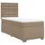 Produktbild 3 för Ramsäng med bäddmadrass cappuccino 90x190 cm konstläder