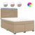 Produktbild 2 för Ramsäng med bäddmadrass cappuccino 140x190 cm konstläder