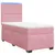 Produktbild 3 för Ramsäng med madrass rosa 90x190 cm sammet
