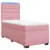 Produktbild 3 för Ramsäng med madrass rosa 90x190 cm sammet