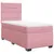 Produktbild 6 för Ramsäng med madrass rosa 90x190 cm sammet