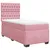 Produktbild 6 för Ramsäng med madrass rosa 90x190 cm sammet