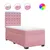 Produktbild 2 för Ramsäng med madrass rosa 90x190 cm sammet