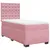 Produktbild 6 för Ramsäng med madrass rosa 90x190 cm sammet