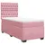 Produktbild 5 för Ramsäng med madrass rosa 90x200 cm sammet