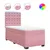 Produktbild 2 för Ramsäng med madrass rosa 100x200 cm sammet