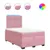 Produktbild 2 för Ramsäng med madrass rosa 120x190 cm sammet