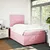 Produktbild 4 för Ramsäng med madrass rosa 120x190 cm sammet