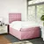Produktbild 4 för Ramsäng med madrass rosa 120x190 cm sammet