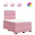 Produktbild 2 för Ramsäng med madrass rosa 120x200 cm sammet