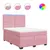 Produktbild 2 för Ramsäng med madrass rosa 140x190 cm sammet