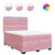Produktbild 2 för Ramsäng med madrass rosa 140x190 cm sammet