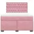 Produktbild 6 för Ramsäng med madrass rosa 140x190 cm sammet