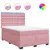 Produktbild 2 för Ramsäng med madrass rosa 140x190 cm sammet