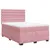 Produktbild 3 för Ramsäng med madrass rosa 140x190 cm sammet