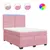 Produktbild 2 för Ramsäng med madrass rosa 160x200 cm sammet